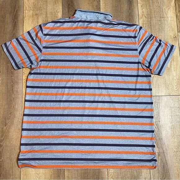Callaway Opti-Dri Polo Shirt Blue Orange Stripes Lightweight Golfing Mens XXL - Picture 7 of 9